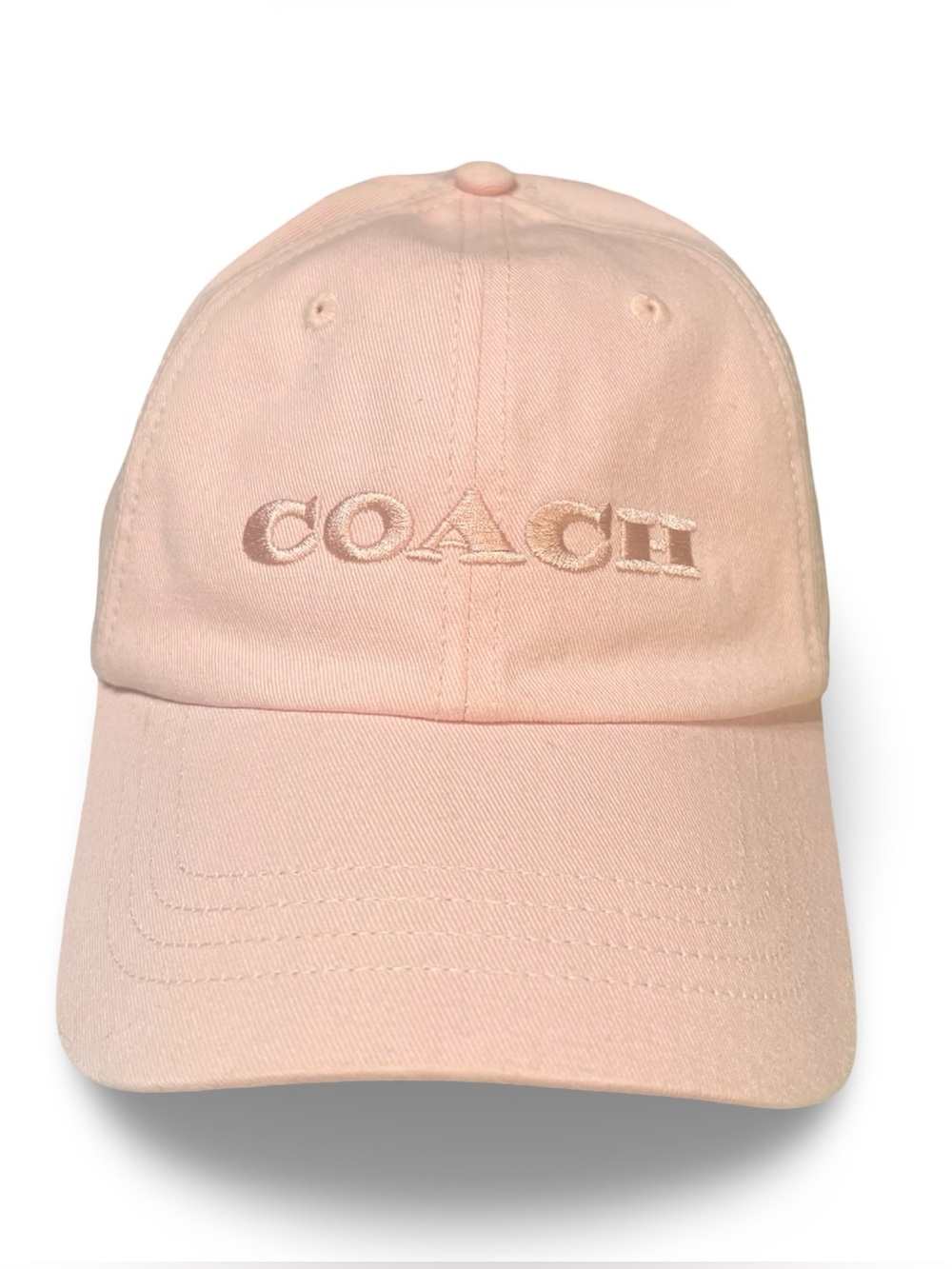 Coach Light Pink Embroidered Logo Cap - Picture 7 of 7
